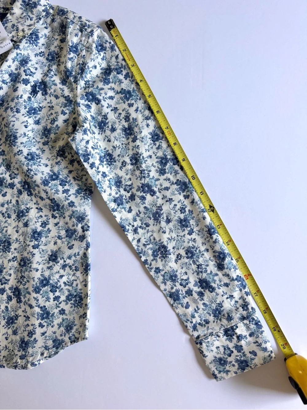 Ralph Lauren Girls Button-down shirt with Blue Floral Print
